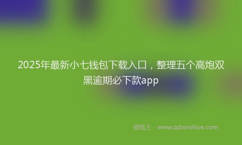 2025年最新小七钱包下载入口，整理五个高炮双黑逾期必下款app