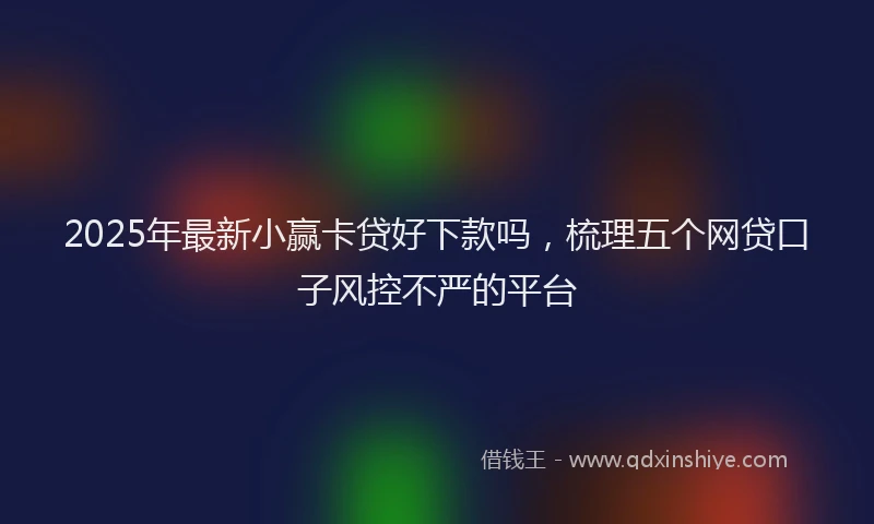 2025年最新小赢卡贷好下款吗，梳理五个网贷口子风控不严的平台