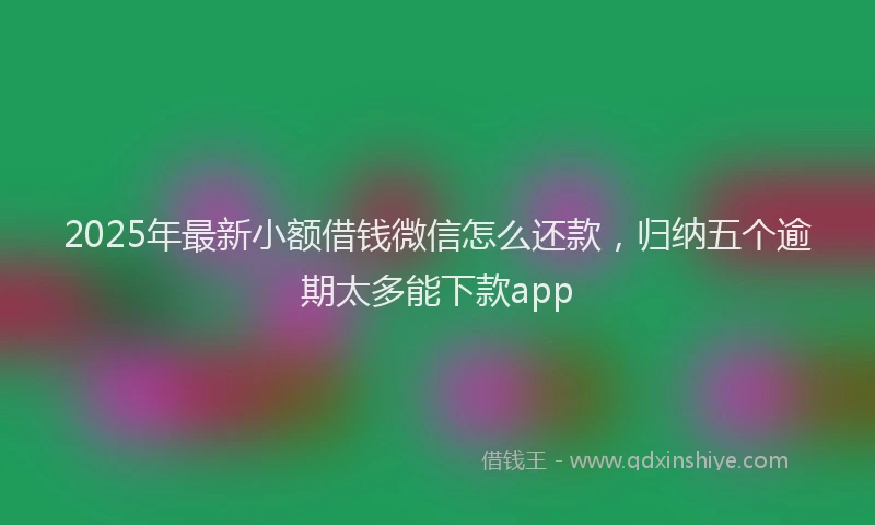 2025年最新小额借钱微信怎么还款，归纳五个逾期太多能下款app
