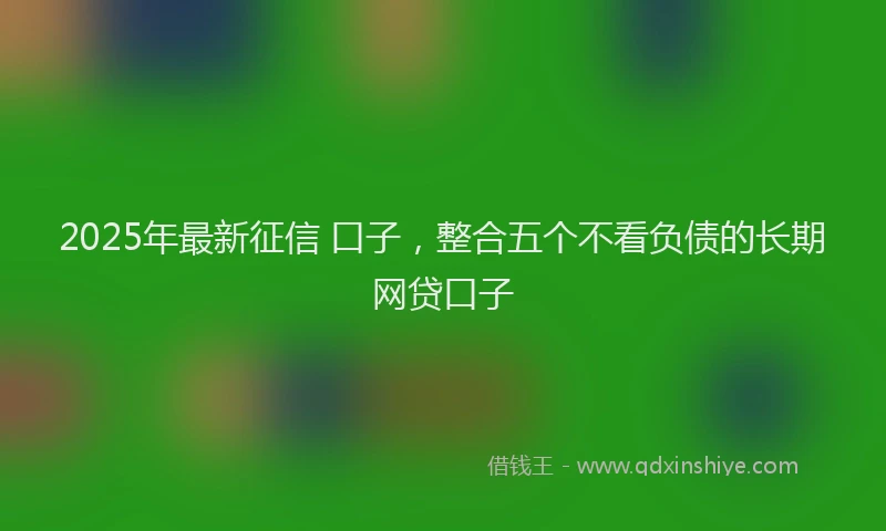 2025年最新征信 口子，整合五个不看负债的长期网贷口子