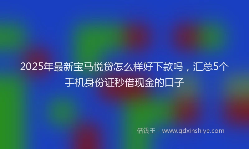 2025年最新宝马悦贷怎么样好下款吗，汇总5个手机身份证秒借现金的口子