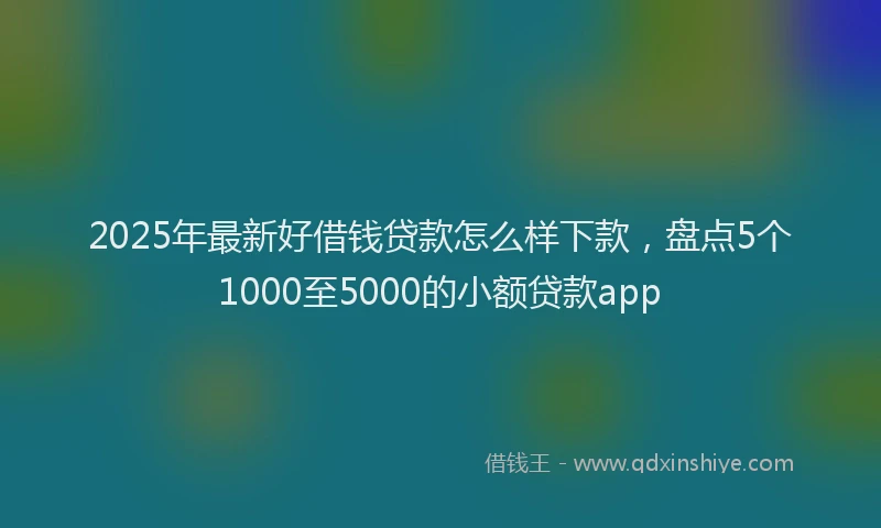 2025年最新好借钱贷款怎么样下款，盘点5个1000至5000的小额贷款app