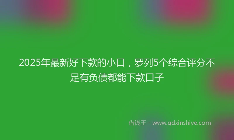 2025年最新好下款的小口，罗列5个综合评分不足有负债都能下款口子