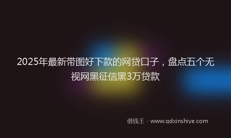 2025年最新带图好下款的网贷口子，盘点五个无视网黑征信黑3万贷款