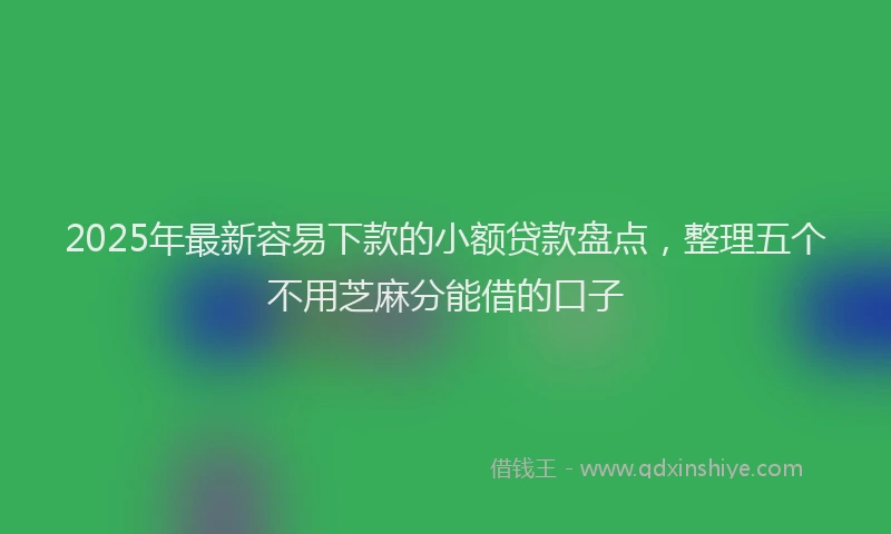 2025年最新容易下款的小额贷款盘点，整理五个不用芝麻分能借的口子