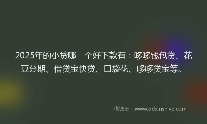 2025年的小贷哪一个好下款有：哆哆钱包贷、花豆分期、借贷宝快贷、口袋花、哆哆贷宝等。
