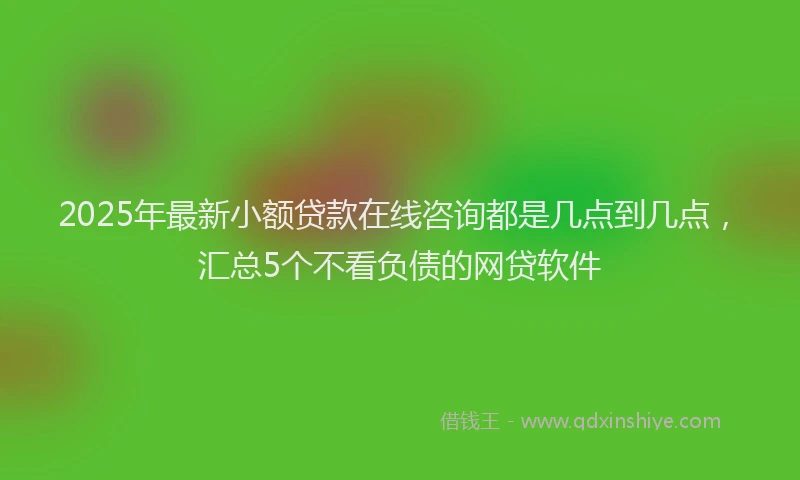 2025年最新小额贷款在线咨询都是几点到几点，汇总5个不看负债的网贷软件