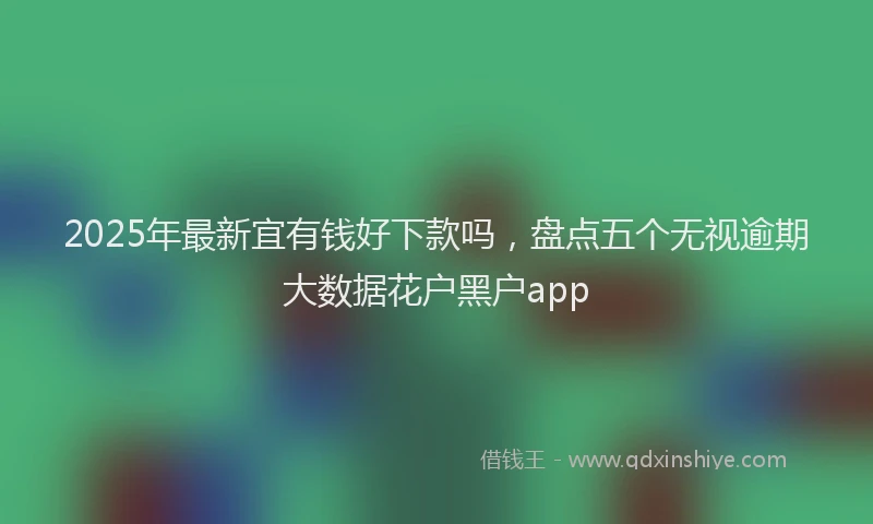 2025年最新宜有钱好下款吗，盘点五个无视逾期大数据花户黑户app