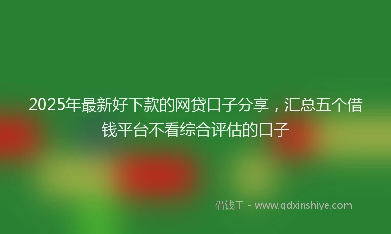 2025年最新好下款的网贷口子分享，汇总五个借钱平台不看综合评估的口子