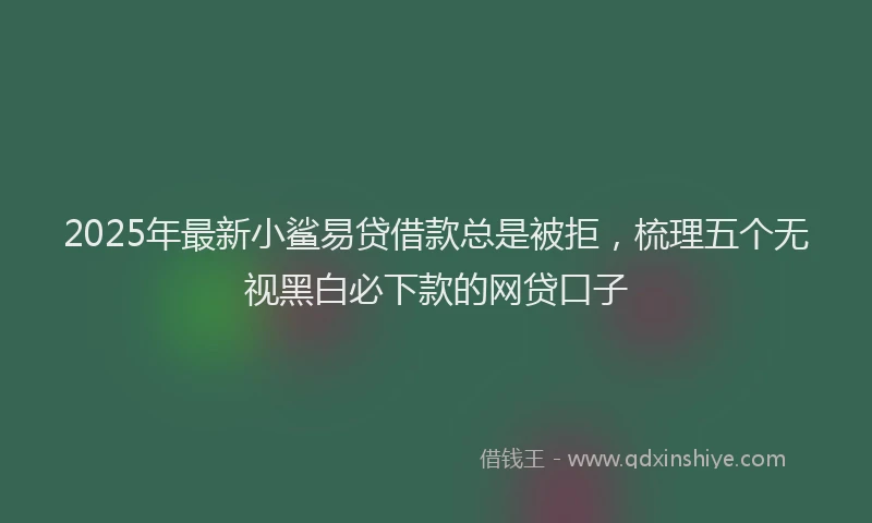 2025年最新小鲨易贷借款总是被拒，梳理五个无视黑白必下款的网贷口子