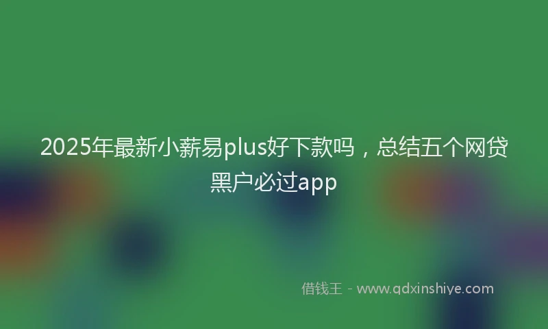 2025年最新小薪易plus好下款吗，总结五个网贷黑户必过app