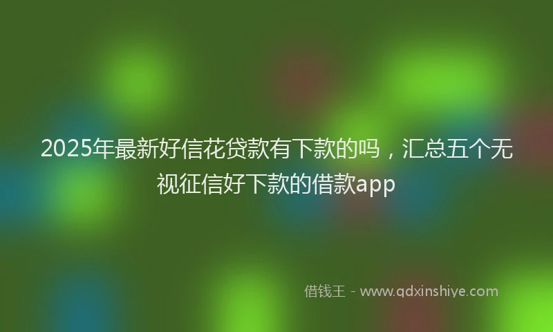2025年最新好信花贷款有下款的吗，汇总五个无视征信好下款的借款app