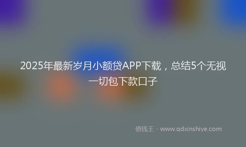 2025年最新岁月小额贷APP下载，总结5个无视一切包下款口子