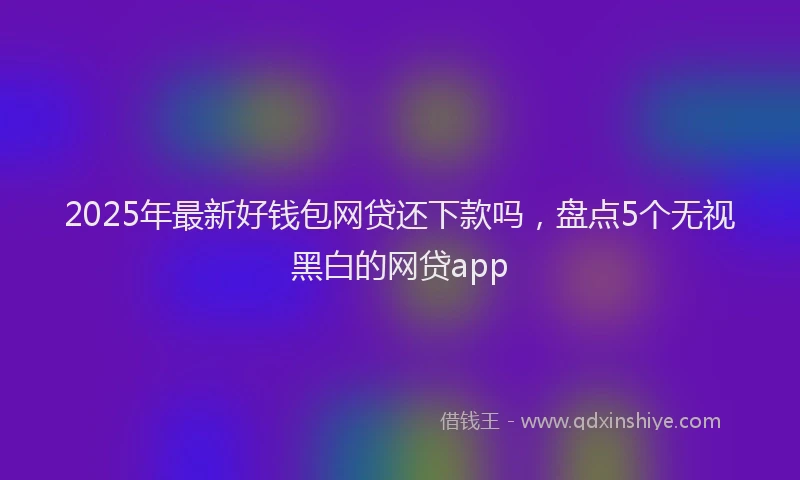 2025年最新好钱包网贷还下款吗，盘点5个无视黑白的网贷app