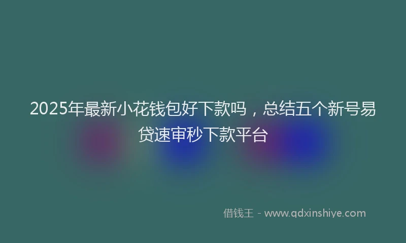 2025年最新小花钱包好下款吗，总结五个新号易贷速审秒下款平台