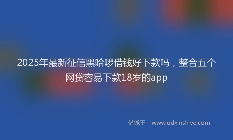 2025年最新征信黑哈啰借钱好下款吗，整合五个网贷容易下款18岁的app