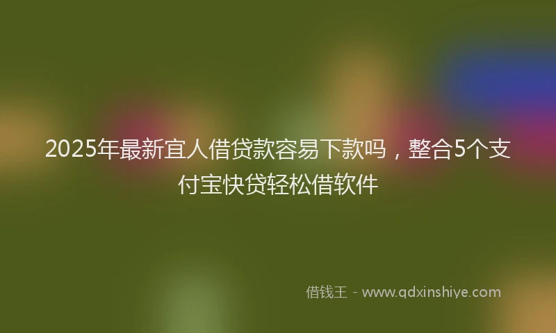 2025年最新宜人借贷款容易下款吗，整合5个支付宝快贷轻松借软件