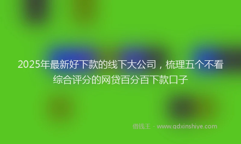 2025年最新好下款的线下大公司，梳理五个不看综合评分的网贷百分百下款口子