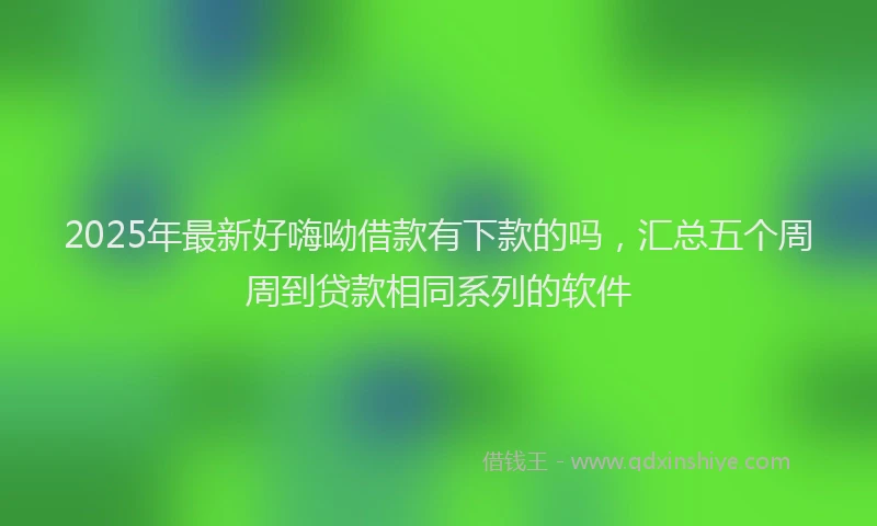 2025年最新好嗨呦借款有下款的吗，汇总五个周周到贷款相同系列的软件