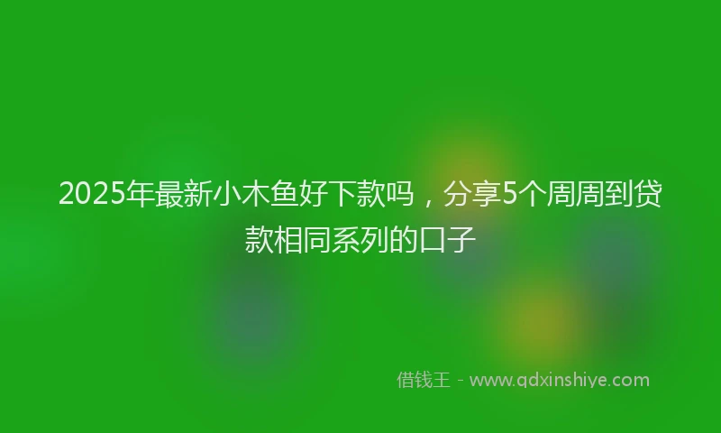 2025年最新小木鱼好下款吗，分享5个周周到贷款相同系列的口子