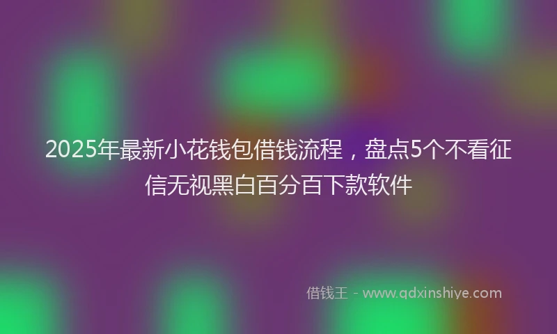 2025年最新小花钱包借钱流程，盘点5个不看征信无视黑白百分百下款软件