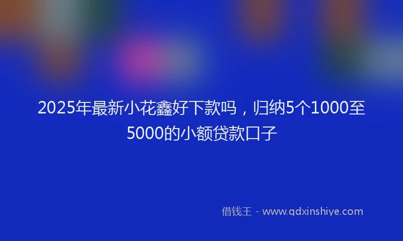 2025年最新小花鑫好下款吗，归纳5个1000至5000的小额贷款口子