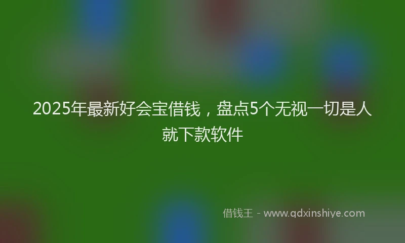 2025年最新好会宝借钱，盘点5个无视一切是人就下款软件