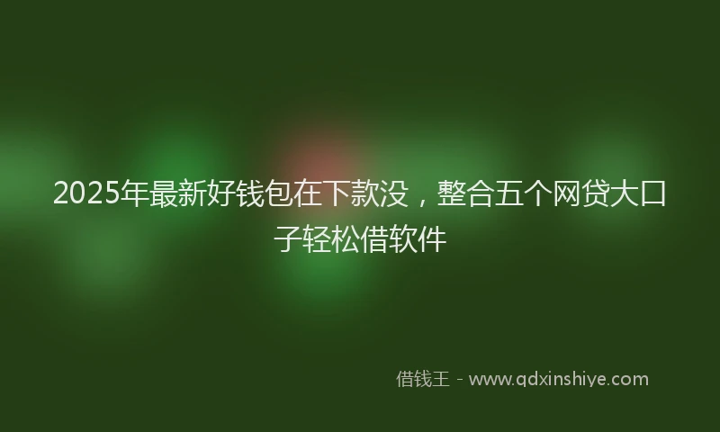 2025年最新好钱包在下款没，整合五个网贷大口子轻松借软件