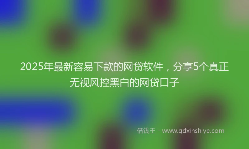 2025年最新容易下款的网贷软件，分享5个真正无视风控黑白的网贷口子