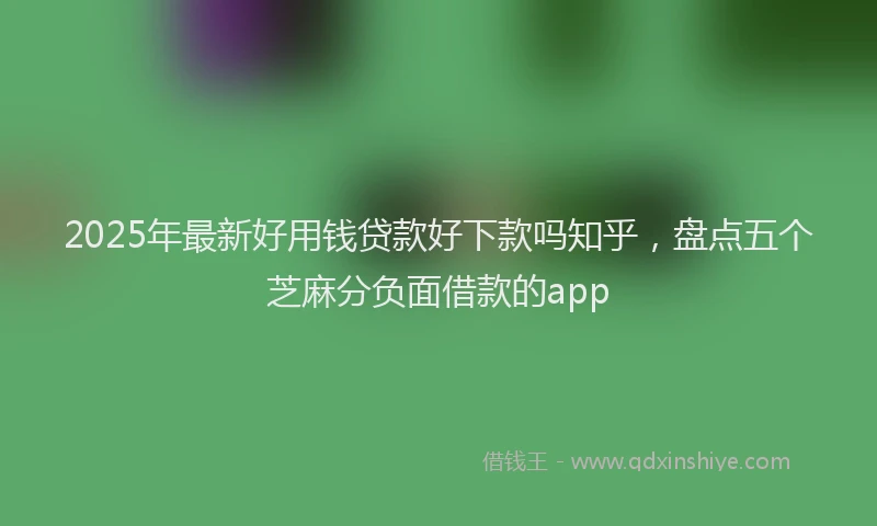 2025年最新好用钱贷款好下款吗知乎，盘点五个芝麻分负面借款的app