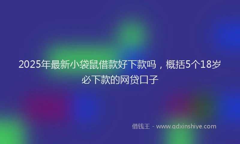 2025年最新小袋鼠借款好下款吗，概括5个18岁必下款的网贷口子