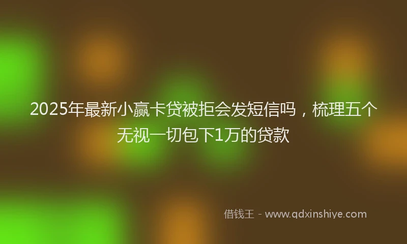 2025年最新小赢卡贷被拒会发短信吗，梳理五个无视一切包下1万的贷款