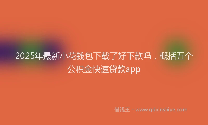 2025年最新小花钱包下载了好下款吗，概括五个公积金快速贷款app