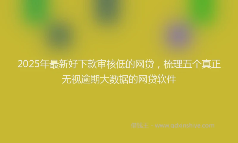 2025年最新好下款审核低的网贷，梳理五个真正无视逾期大数据的网贷软件