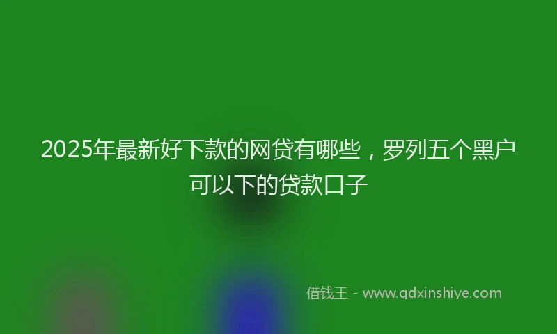 2025年最新好下款的网贷有哪些，罗列五个黑户可以下的贷款口子