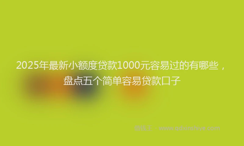 2025年最新小额度贷款1000元容易过的有哪些，盘点五个简单容易贷款口子