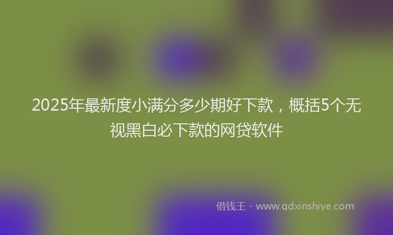 2025年最新度小满分多少期好下款，概括5个无视黑白必下款的网贷软件