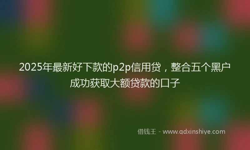 2025年最新好下款的p2p信用贷，整合五个黑户成功获取大额贷款的口子