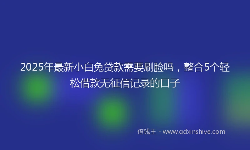2025年最新小白兔贷款需要刷脸吗，整合5个轻松借款无征信记录的口子