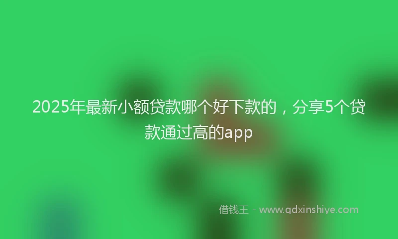 2025年最新小额贷款哪个好下款的，分享5个贷款通过高的app