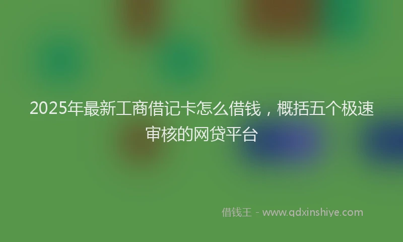 2025年最新工商借记卡怎么借钱，概括五个极速审核的网贷平台