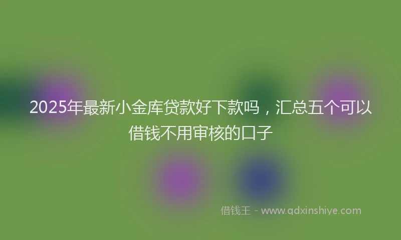 2025年最新小金库贷款好下款吗，汇总五个可以借钱不用审核的口子