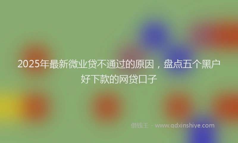 2025年最新微业贷不通过的原因，盘点五个黑户好下款的网贷口子