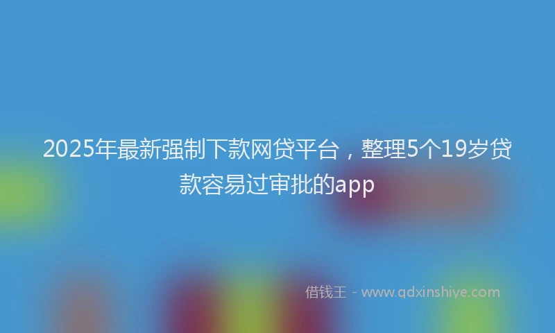 2025年最新强制下款网贷平台，整理5个19岁贷款容易过审批的app