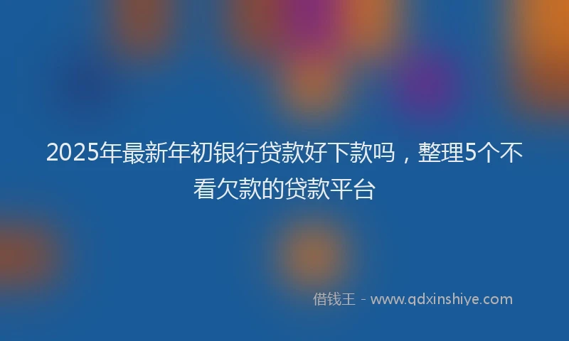 2025年最新年初银行贷款好下款吗，整理5个不看欠款的贷款平台