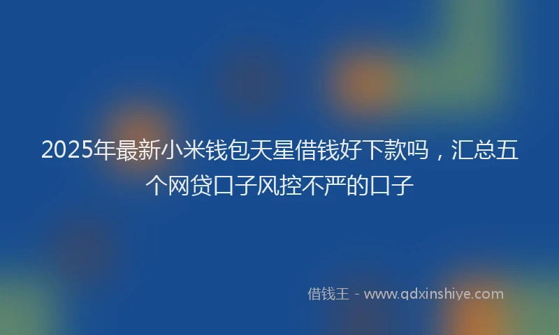 2025年最新小米钱包天星借钱好下款吗，汇总五个网贷口子风控不严的口子