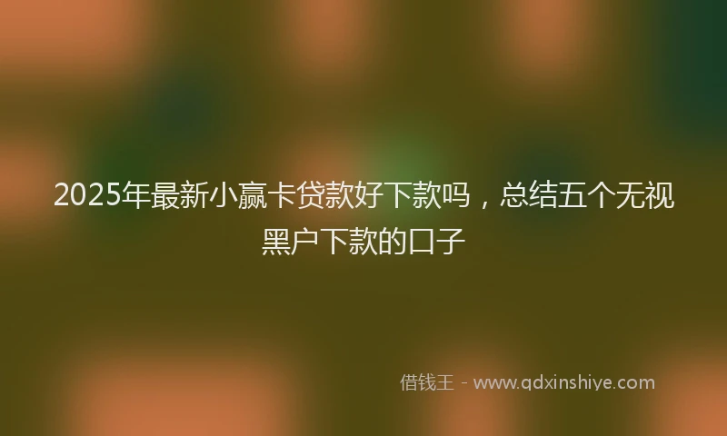 2025年最新小赢卡贷款好下款吗，总结五个无视黑户下款的口子