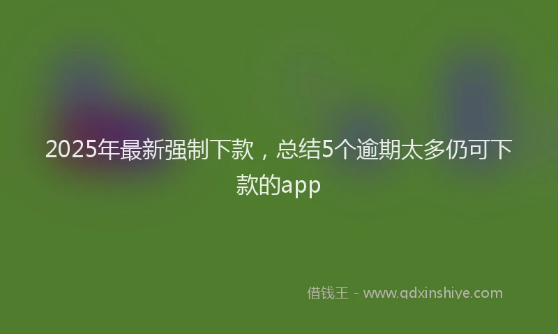 2025年最新强制下款，总结5个逾期太多仍可下款的app