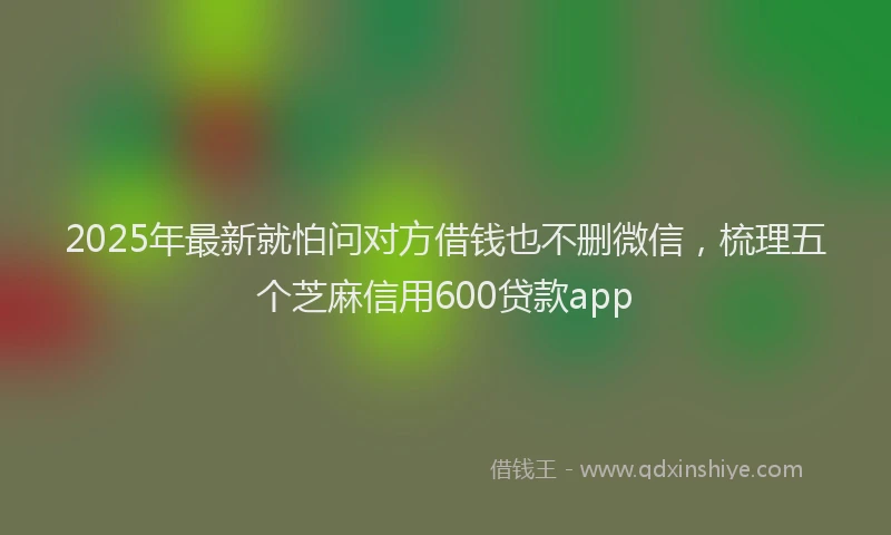 2025年最新就怕问对方借钱也不删微信，梳理五个芝麻信用600贷款app