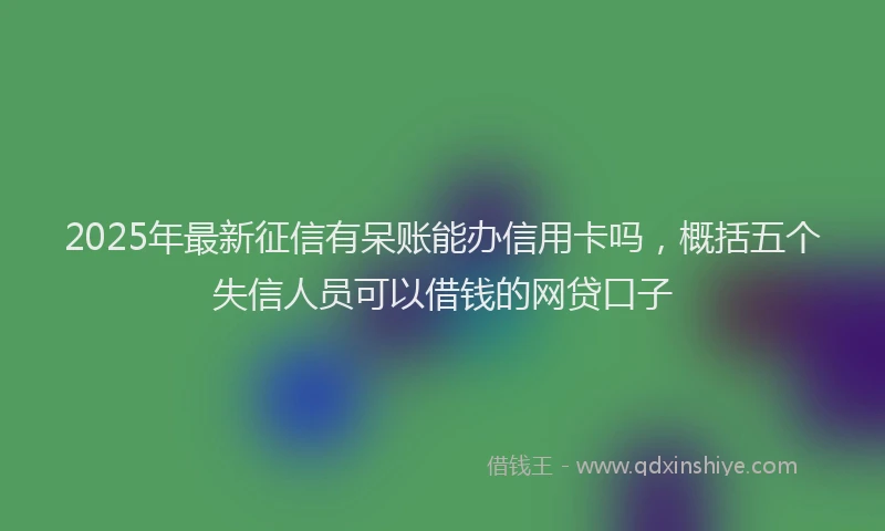 2025年最新征信有呆账能办信用卡吗，概括五个失信人员可以借钱的网贷口子